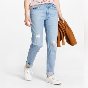 Women's Signature Organic Denim Boyfriend Jeans, Low-Rise Straight-Leg 2P